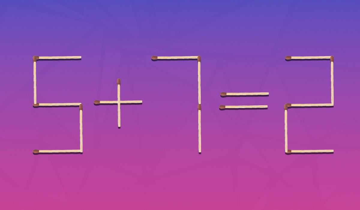 Stačí posunout jednu sirku a rovnost se stává správnou: test inteligence