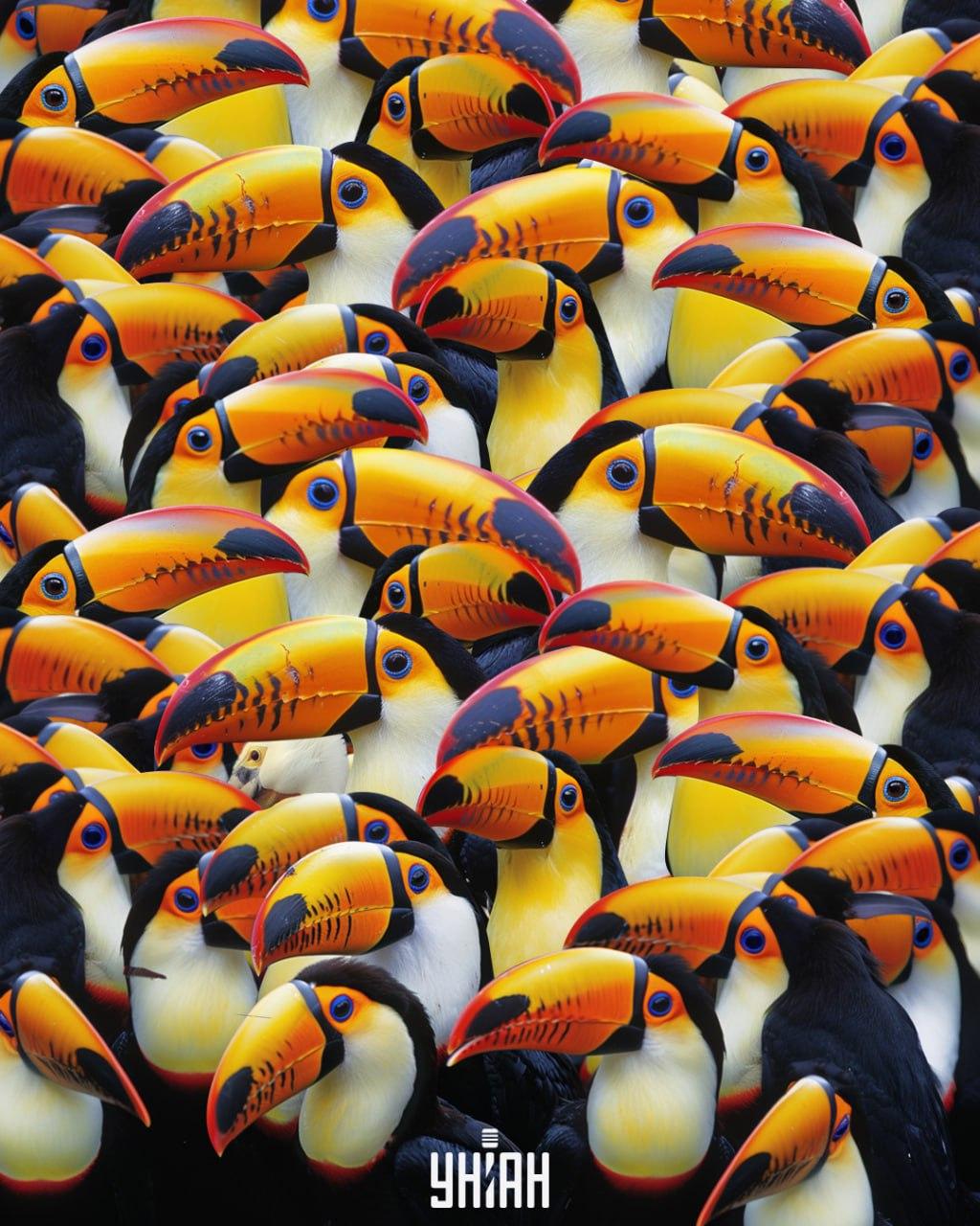 Najděte pelikána mezi tukany za 7 sekund / koláž Moje