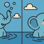 Geniální test: najděte 3 rozdíly na obrázku slona ve vodě za 23 s. Geniální test: najděte 3 rozdíly na obrázku slona ve vodě