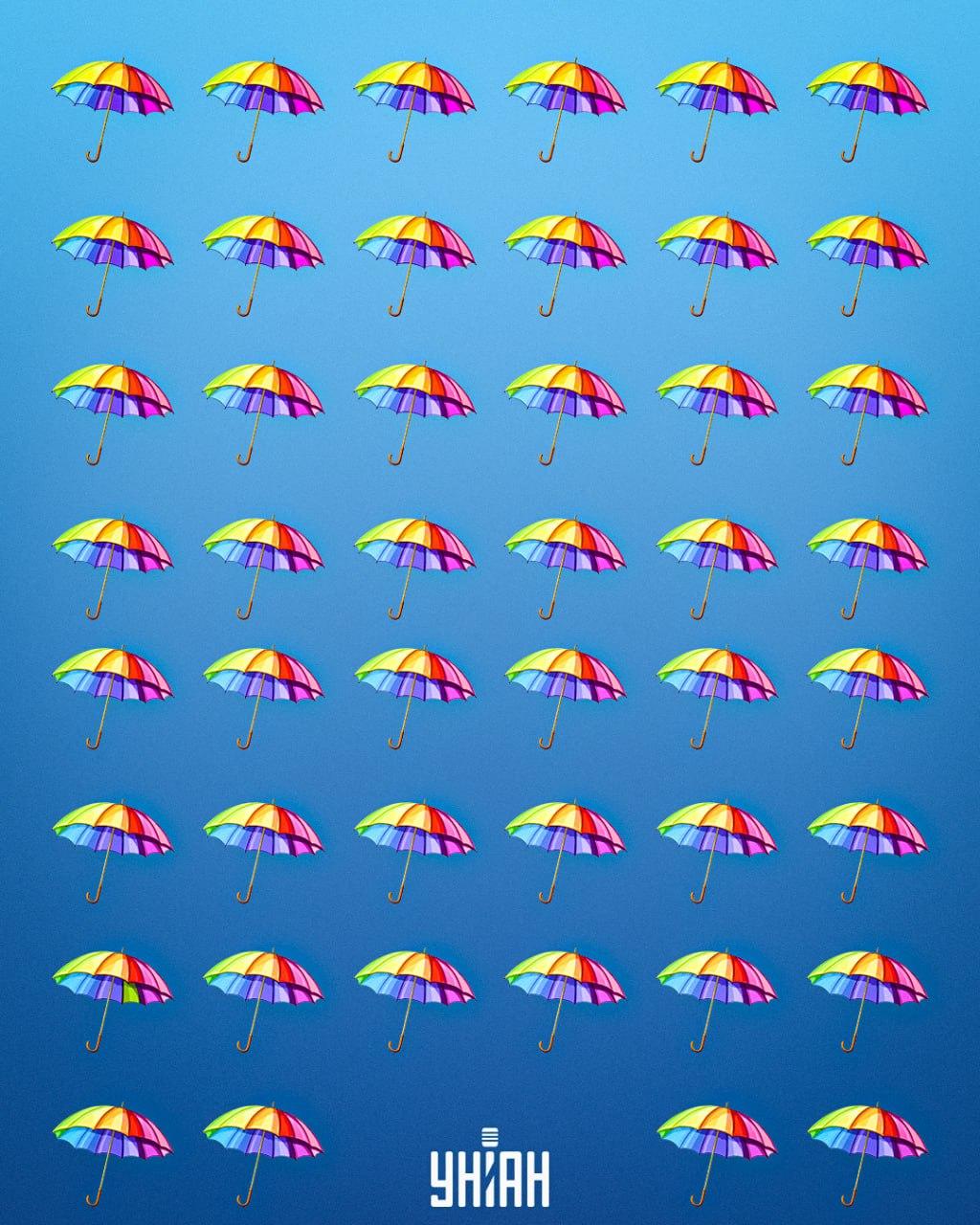 Najděte deštník, který se liší od ostatních / foto Moje